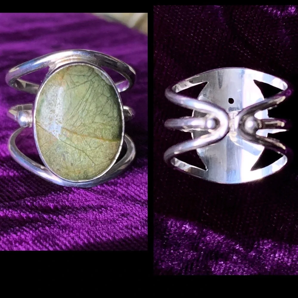 Vintage Sajen Rainforest Floor Jasper ring